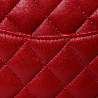 Chanel Lambskin Quilted Small Double Flap Red 10 of 10