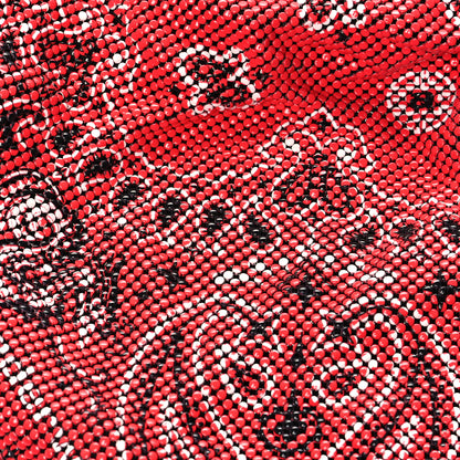 Alexander Wang Twill Chainmail Mesh Printed Bandana Scarf Bag Bright Red 7 of 10