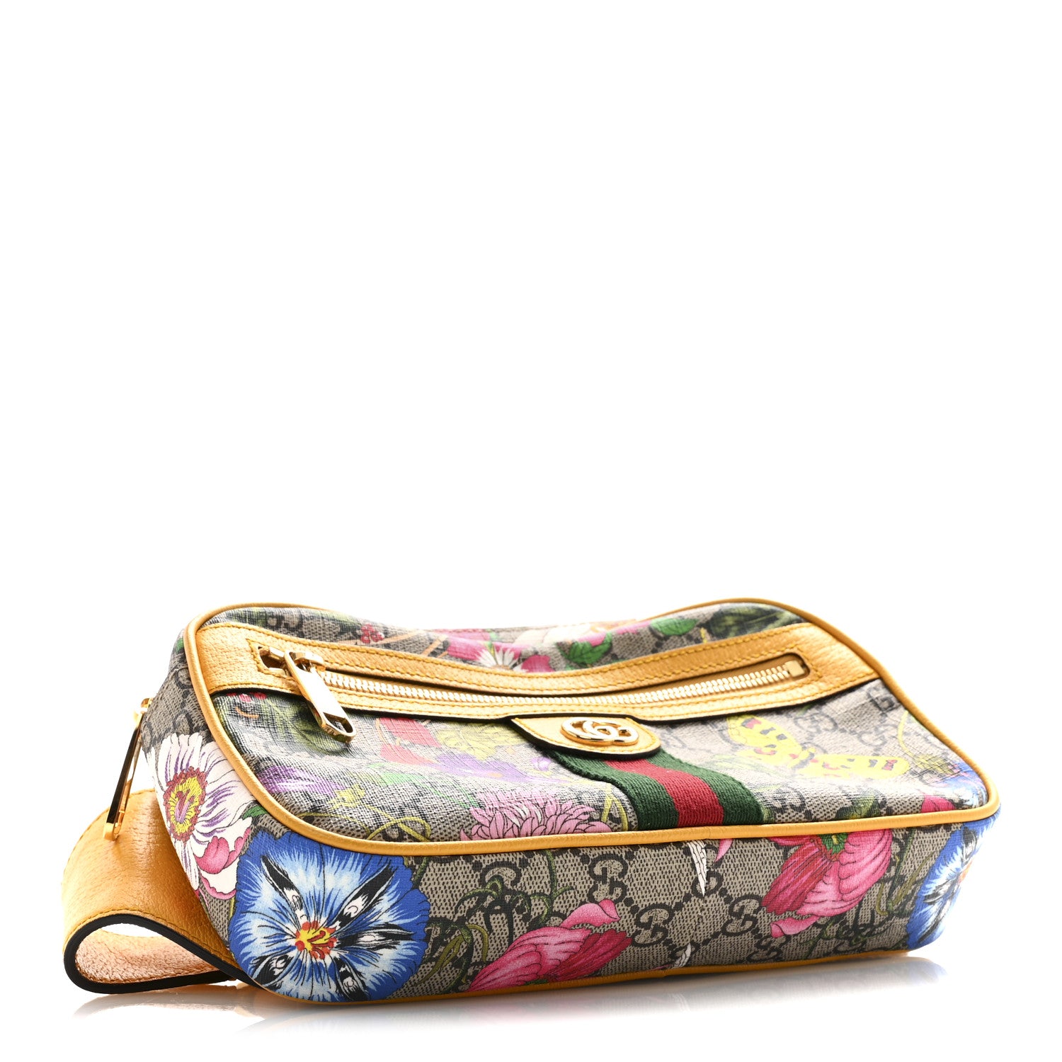 Gucci GG Supreme Monogram Flora Medium Ophidia Belt Bag Beige Multicolor Crop 4 of 13