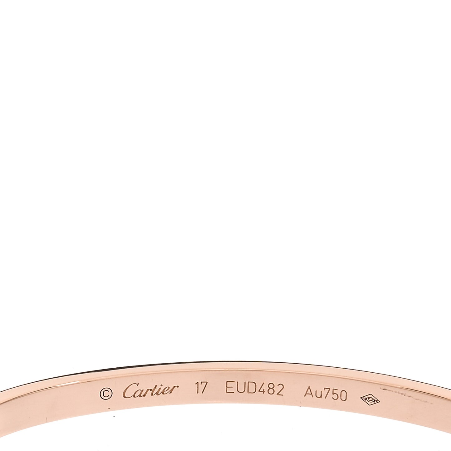 18K Pink Gold Small LOVE Bracelet 17