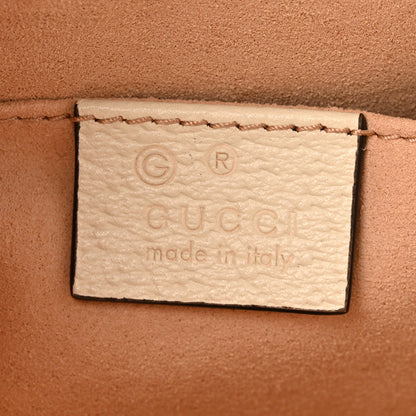 Gucci Textured Dollar Calfskin Web Small Ophidia Dome Shoulder Bag Mystic White 6 of 11