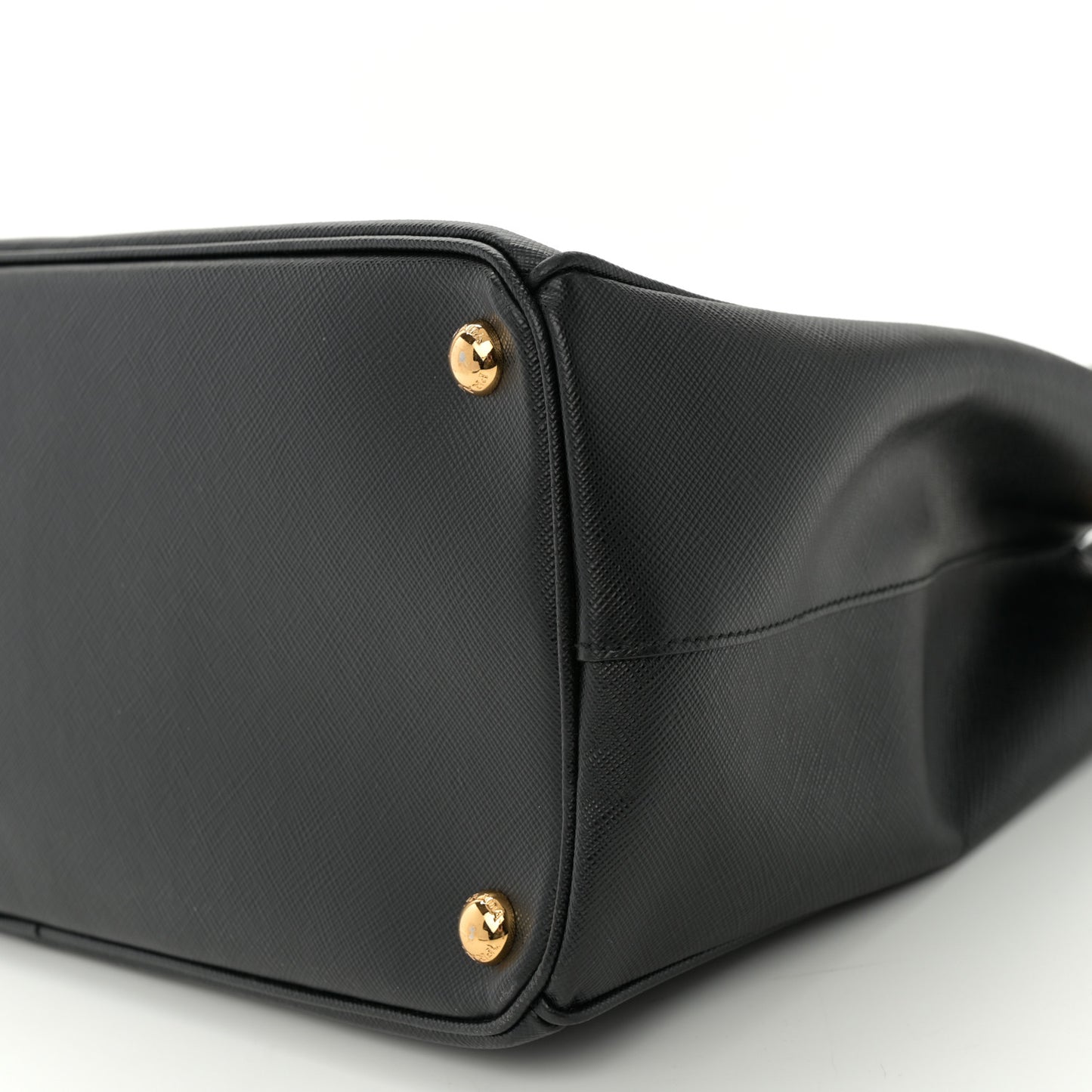 Saffiano Lux Large Galleria Double Zip Tote Black