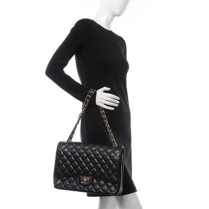 Chanel Caviar Quilted Maxi Double Flap Black 2 of 8