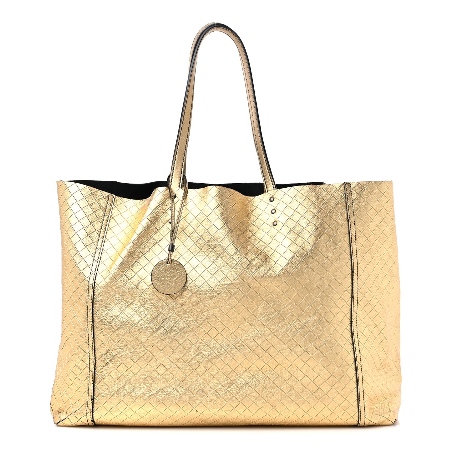 Calfskin Intrecciomirage Large Tote Gold