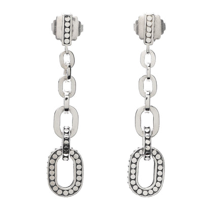 John Hardy Sterling Silver Dot Graduated Link Drop Earrings 1 of 4