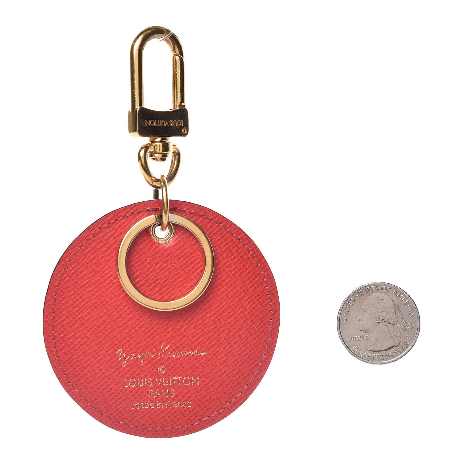 Louis Vuitton Monogram Kusama Pumpkin Dots Key Holder Red 2 of 3