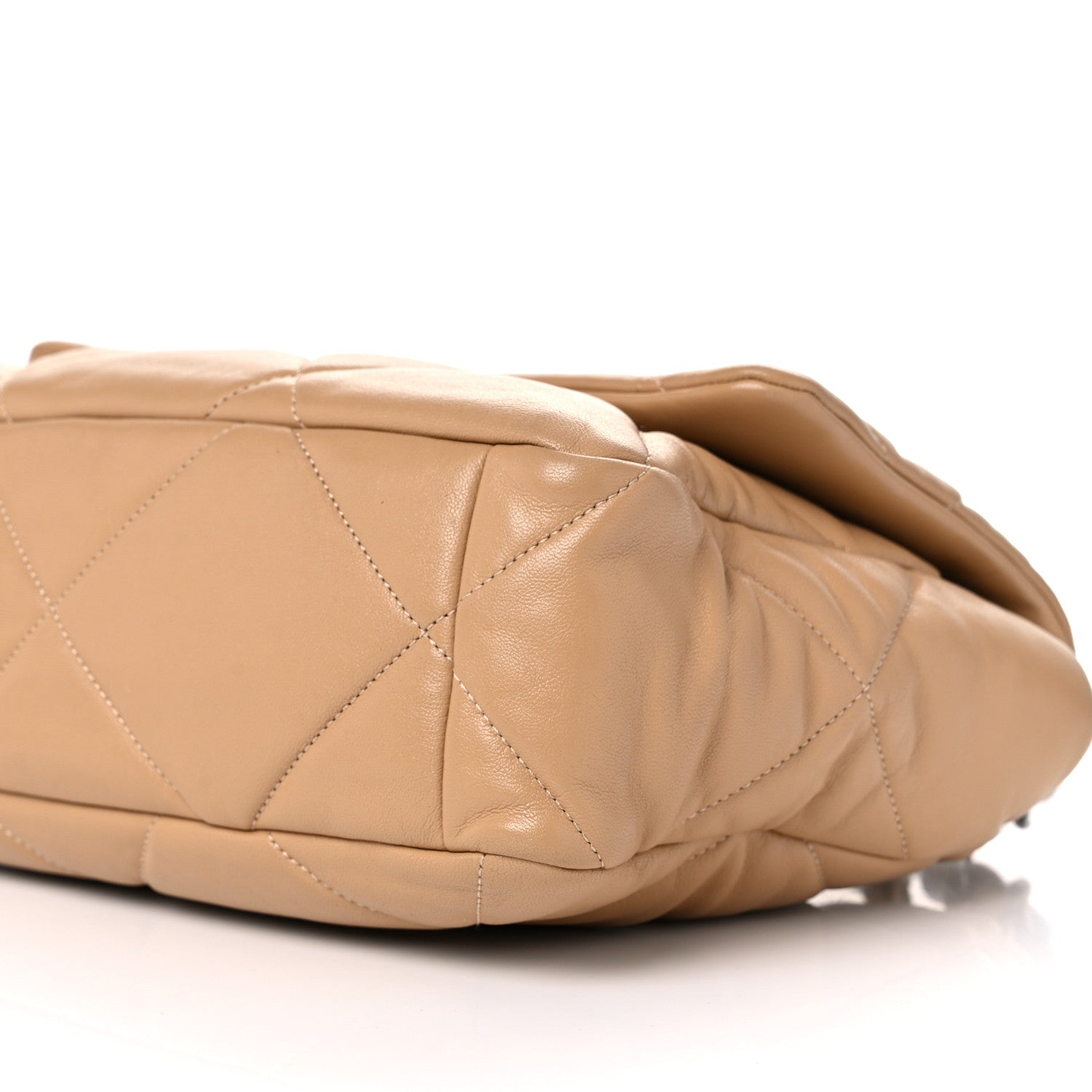 Chanel Lambskin Quilted Large Chanel 19 Flap Dark Beige 8 of 8