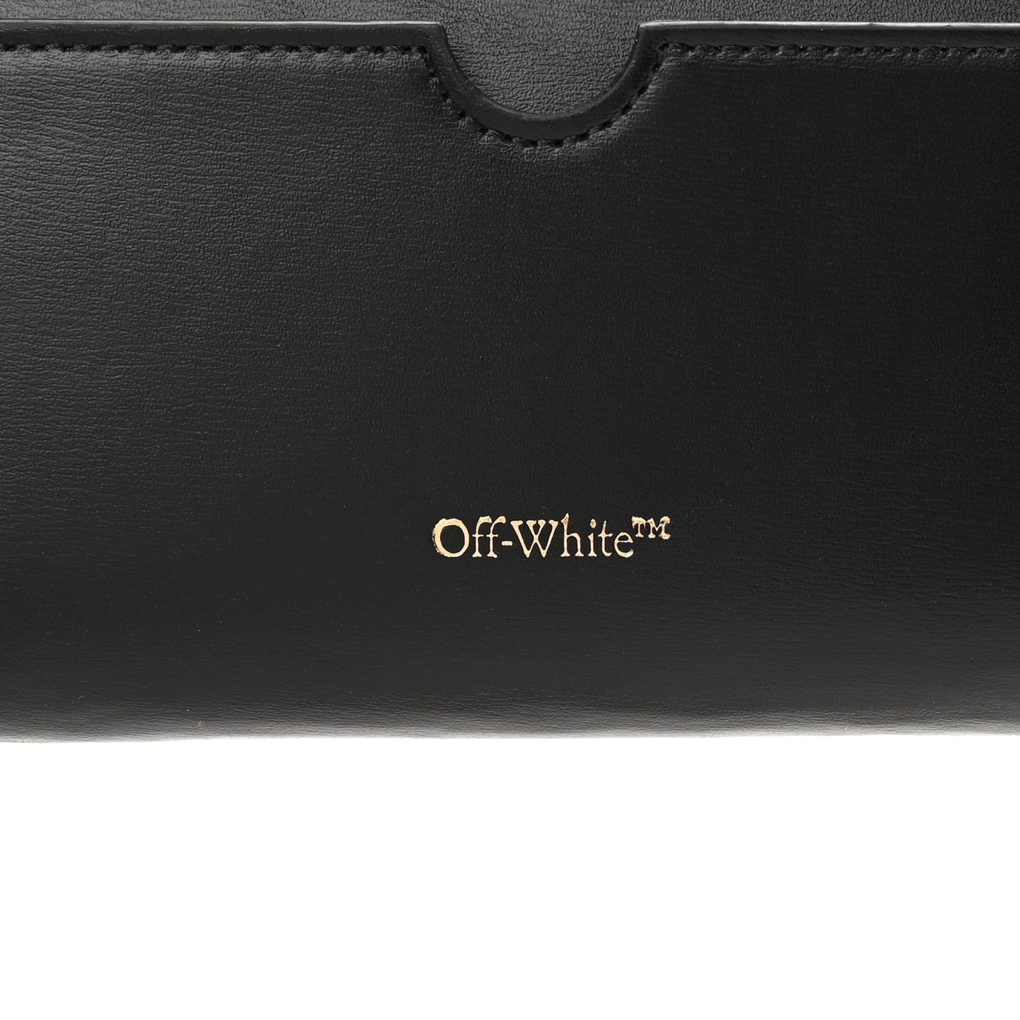Calfskin Jitney Quote Flap Wallet On Chain Black