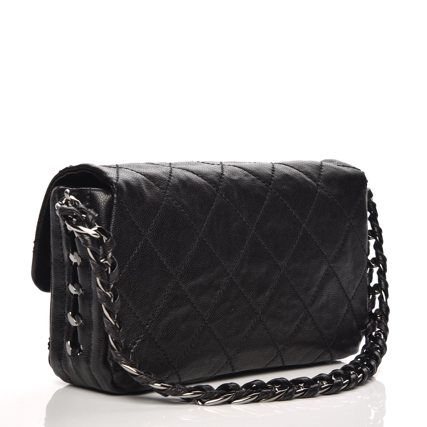 Chanel Glazed Caviar Quilted Modern Chain Flap Black 3 of 8
