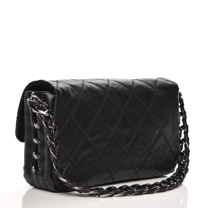 Chanel Glazed Caviar Quilted Modern Chain Flap Black 3 of 8