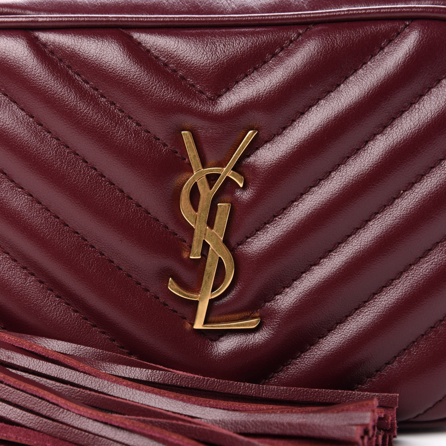 Calfskin Matelasse Monogram Lou Belt Bag Dark Legion Red