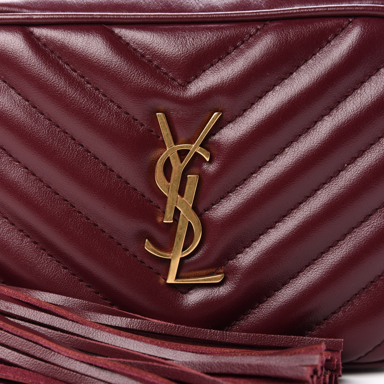 Saint Laurent Calfskin Matelasse Monogram Lou Belt Bag Dark Legion Red 11 of 11