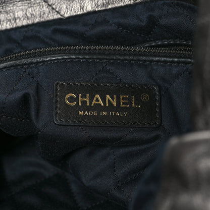 Chanel Metallic Calfskin Quilted Small Chanel 22 Ruthenium 8 of 11