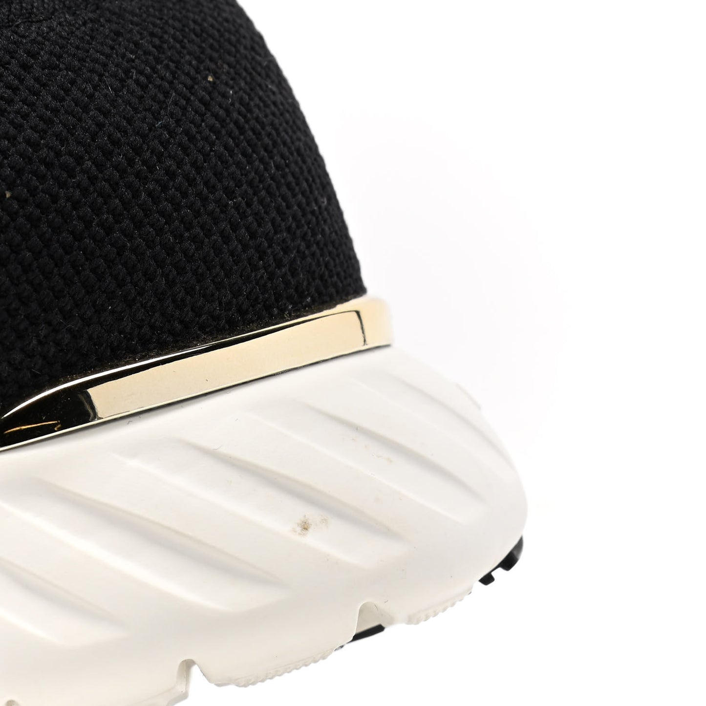 Stretch Fabric LV Black Heart Sock Sneaker 39 Black