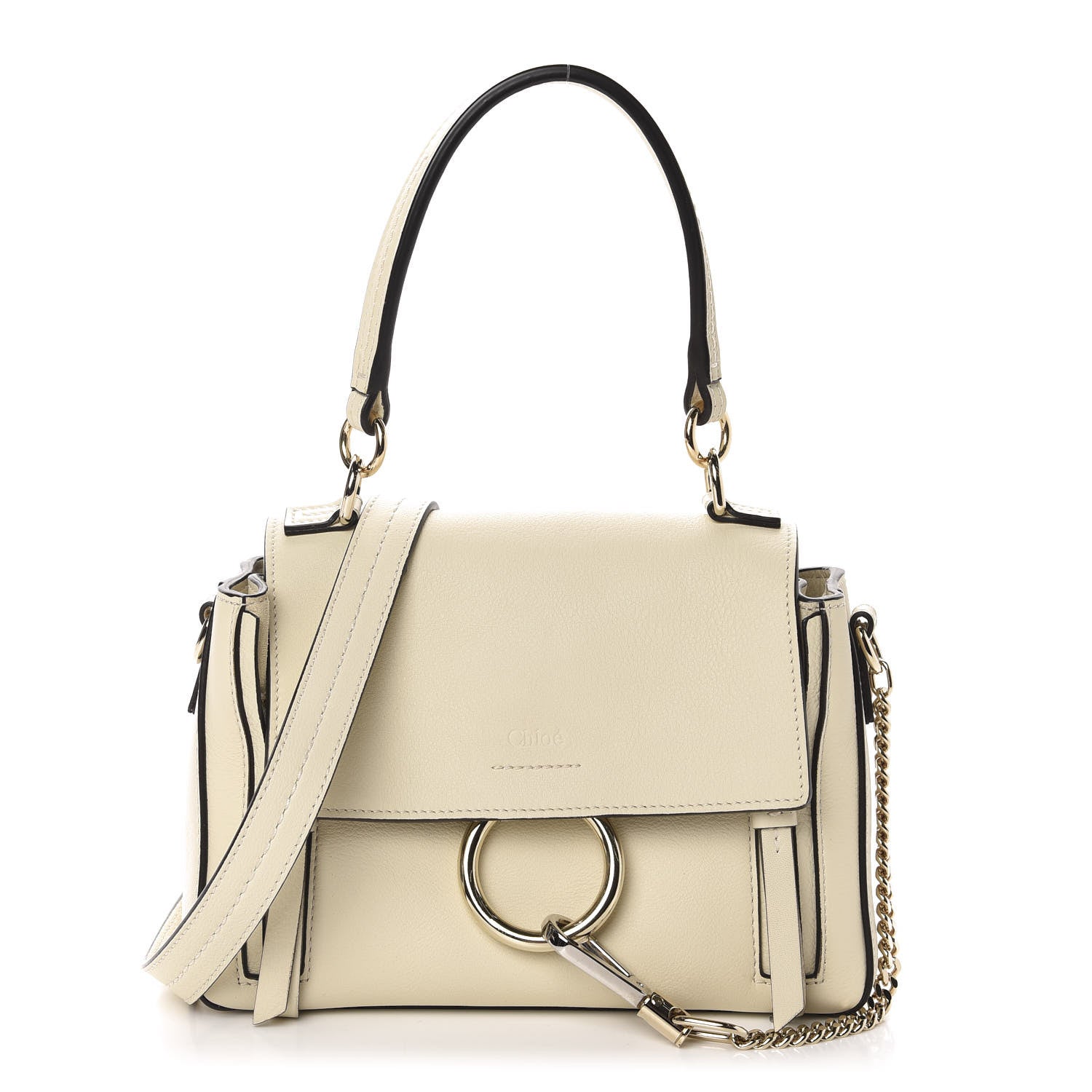 Chloe Calfskin Mini Faye Day Shoulder Bag Off White 1 of 11