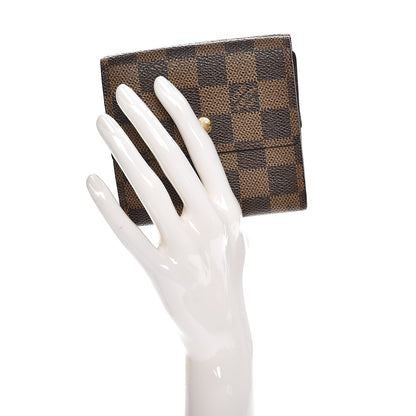 Louis Vuitton Damier Ebene Elise Wallet 2 of 9