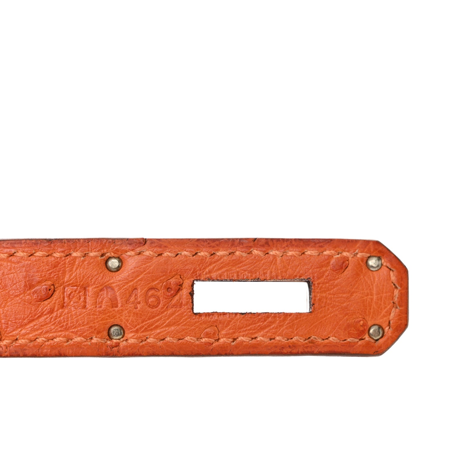 Hermes Ostrich Birkin 30 Orange 7 of 16