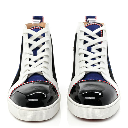 Christian Louboutin Patent Suede Navy Louis Flat Sneakers 45 Version Multicolor 2 of 12