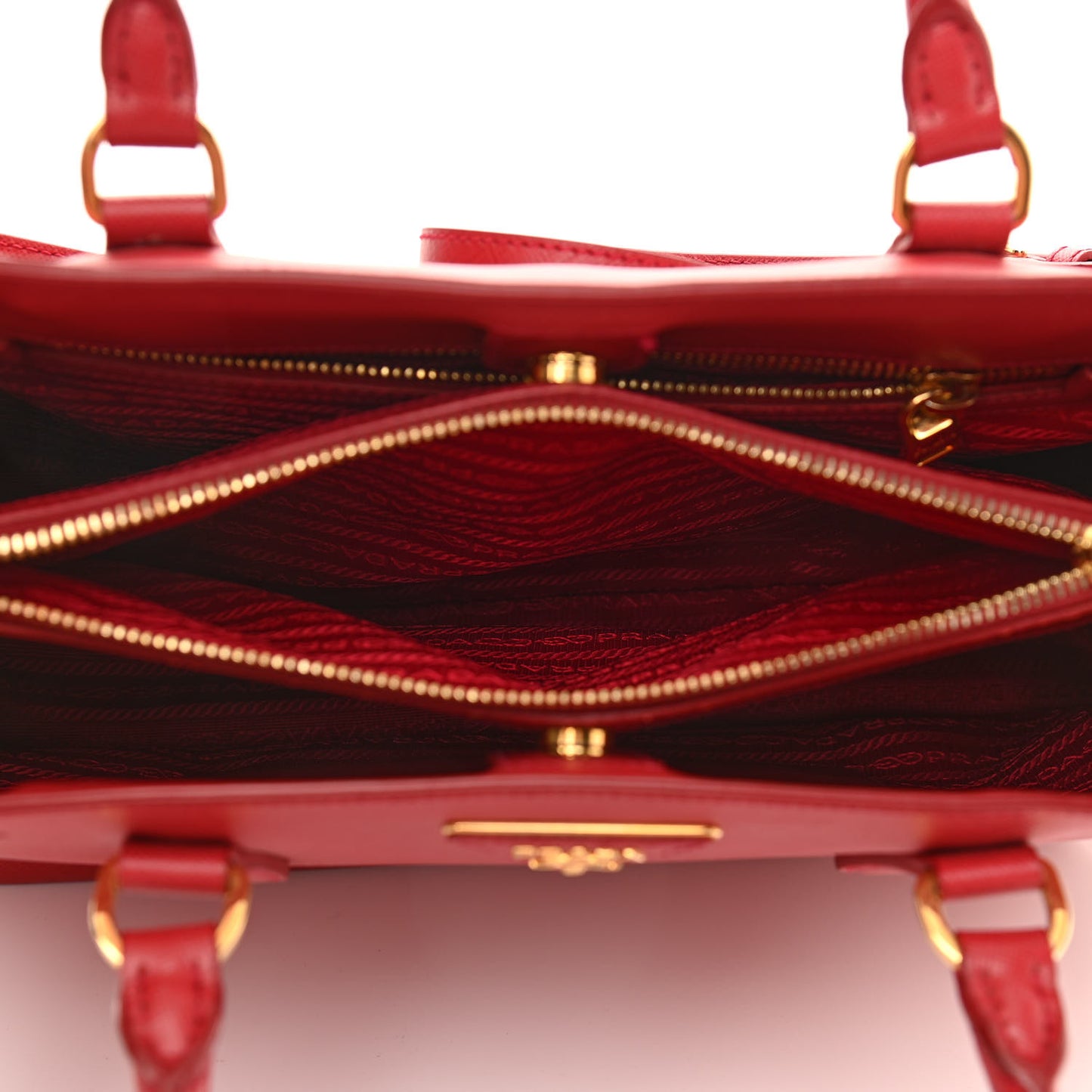 Saffiano Lux Medium Tote Fuoco