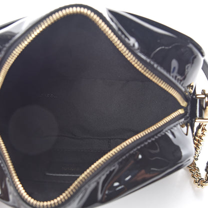 Fendi Vitello Vernice Mou Karligraphy Embossed Camera Case Black 5 of 8