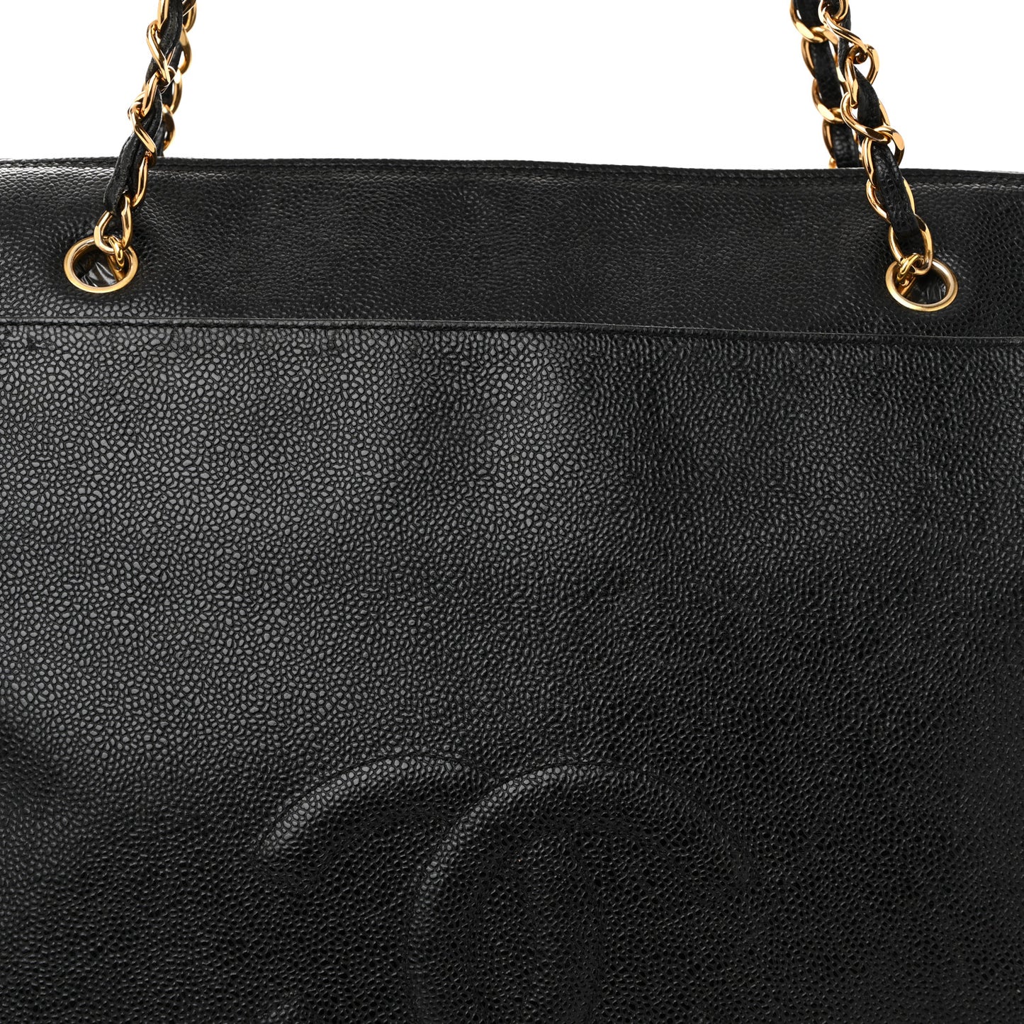 Caviar Large CC Shoulder Bag Black