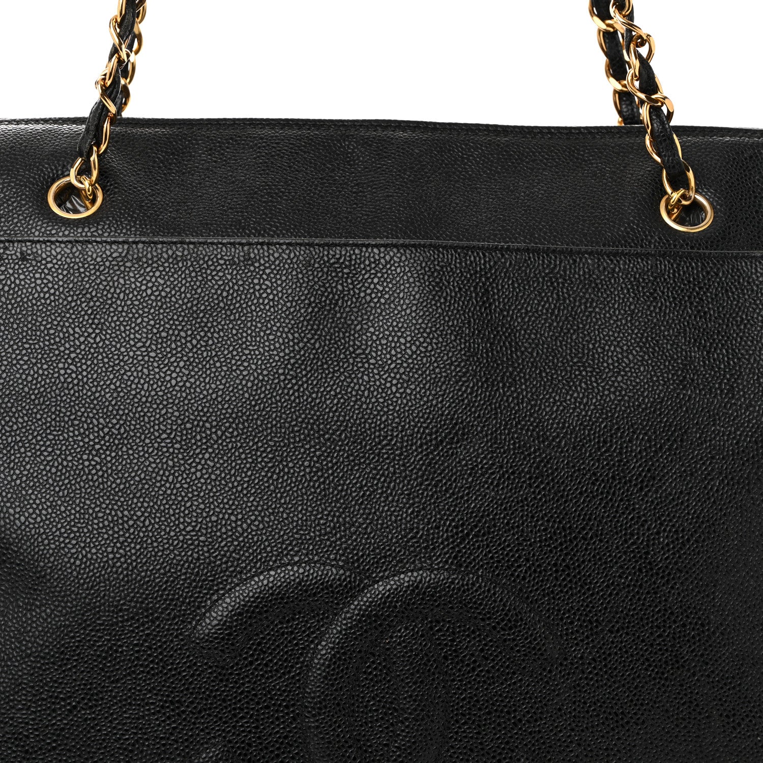 Chanel Caviar Large CC Shoulder Bag Black 8 of 10