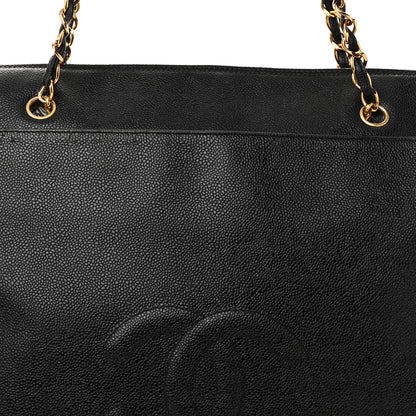Chanel Caviar Large CC Shoulder Bag Black 8 of 10