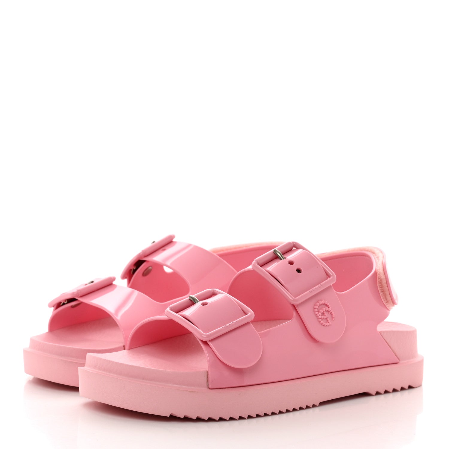 Gucci Rubber Mini Double G Womens Isla Dad Sandals 35 Wild Rose 3 of 8