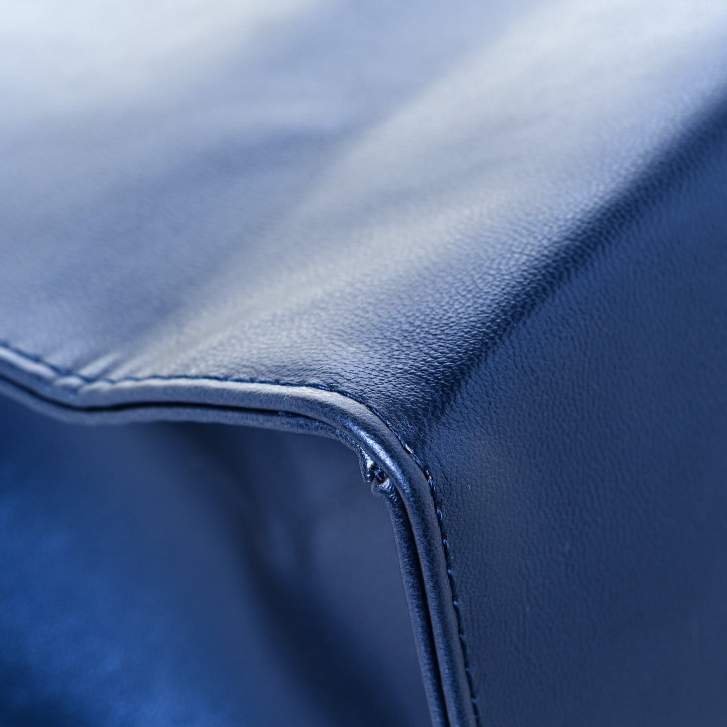 Vegan Leather Small Shopping Bag Cobalt