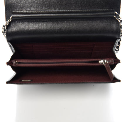 Chanel Caviar Quilted Square Wallet On Chain WOC Black 5 of 9