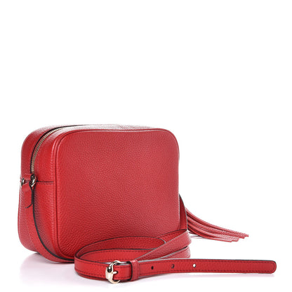 Gucci Pebbled Calfskin Small Soho Disco Bag Vibrant Red 3 of 7