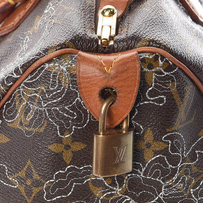 Louis Vuitton Monogram Dentelle Speedy 30 Silver 14 of 18
