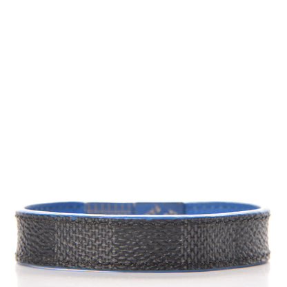 Louis Vuitton Damier Graphite Pull It Bracelet 19 Blue 3 of 5
