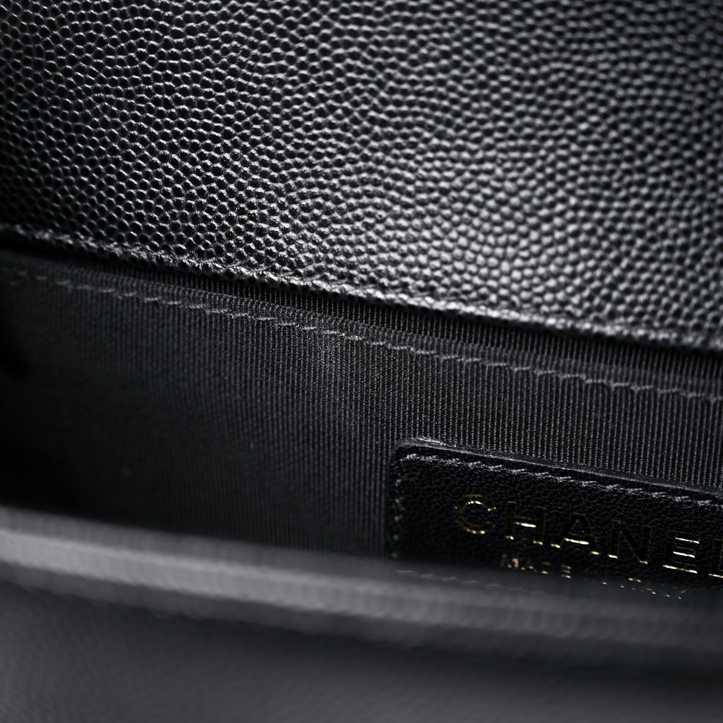 Caviar Quilted Small Boy Flap Black
