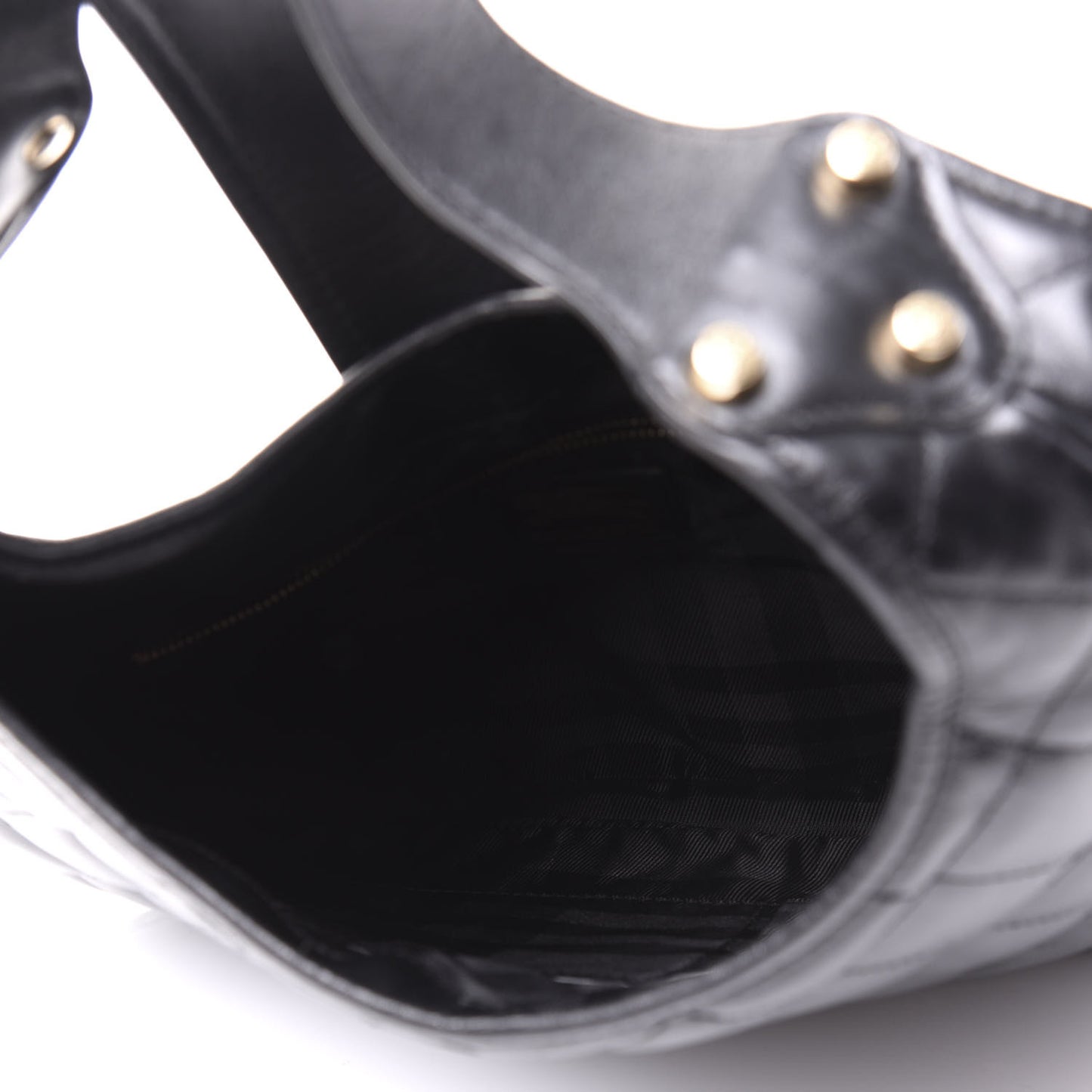 Calfskin Quilted Brook Hobo Black