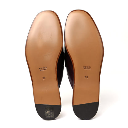 Gucci Web Tassel Women's GG Mules 36 Bordeaux Ruby 5 of 9