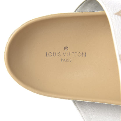 Louis Vuitton Monogram Giant Bom Dia Flat Mule Sandals 40 White Moka 9 of 10