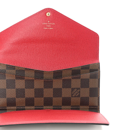 Louis Vuitton Damier Ebene Josephine Wallet Red 6 of 16