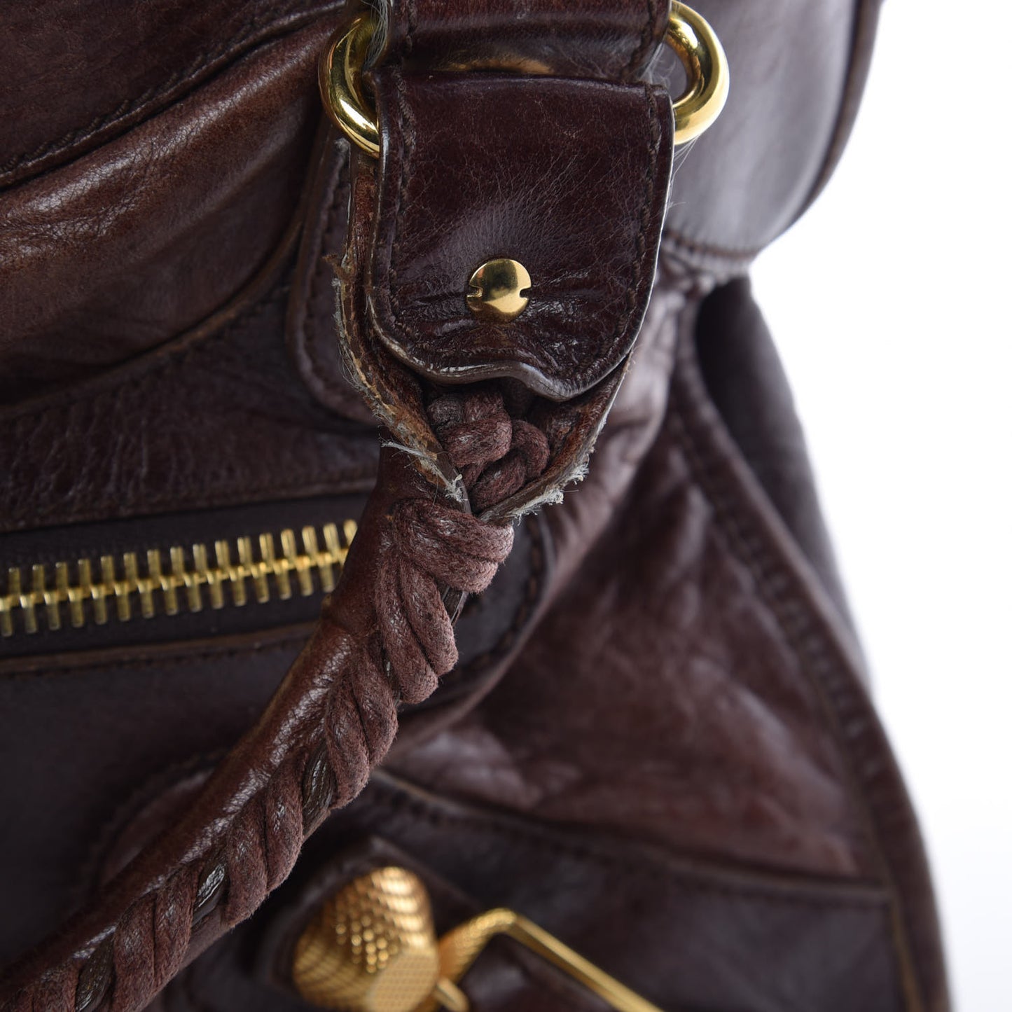 Agneau Giant 21 Gold Hardware City Dark Brown