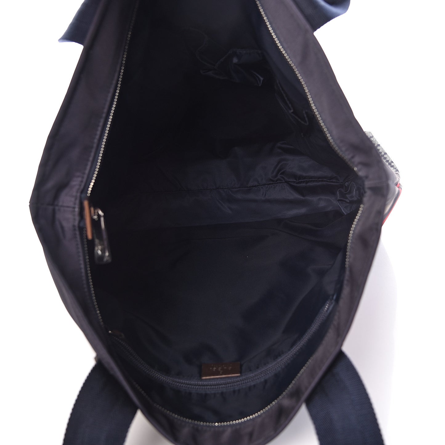 Nylon Diamante Web Tote Blue