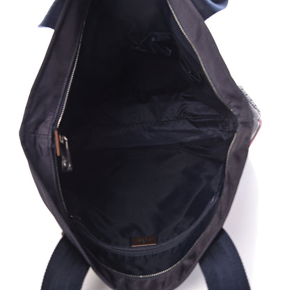 Gucci Nylon Diamante Web Tote Blue 5 of 14
