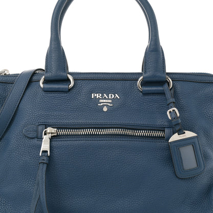 Prada Vitello Daino Shopping Satchel Inchiostro 8 of 12