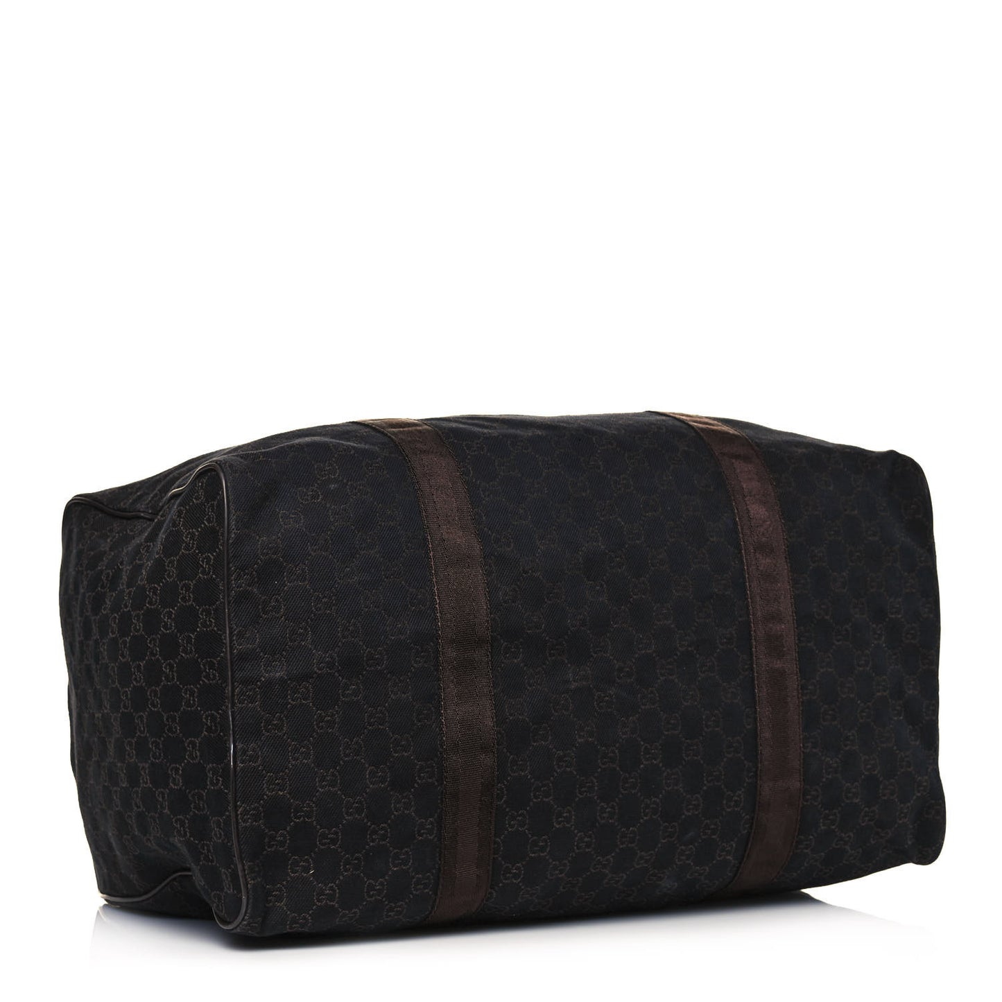 Denim Monogram Large Collapsible Carry On Duffle Bag Brown