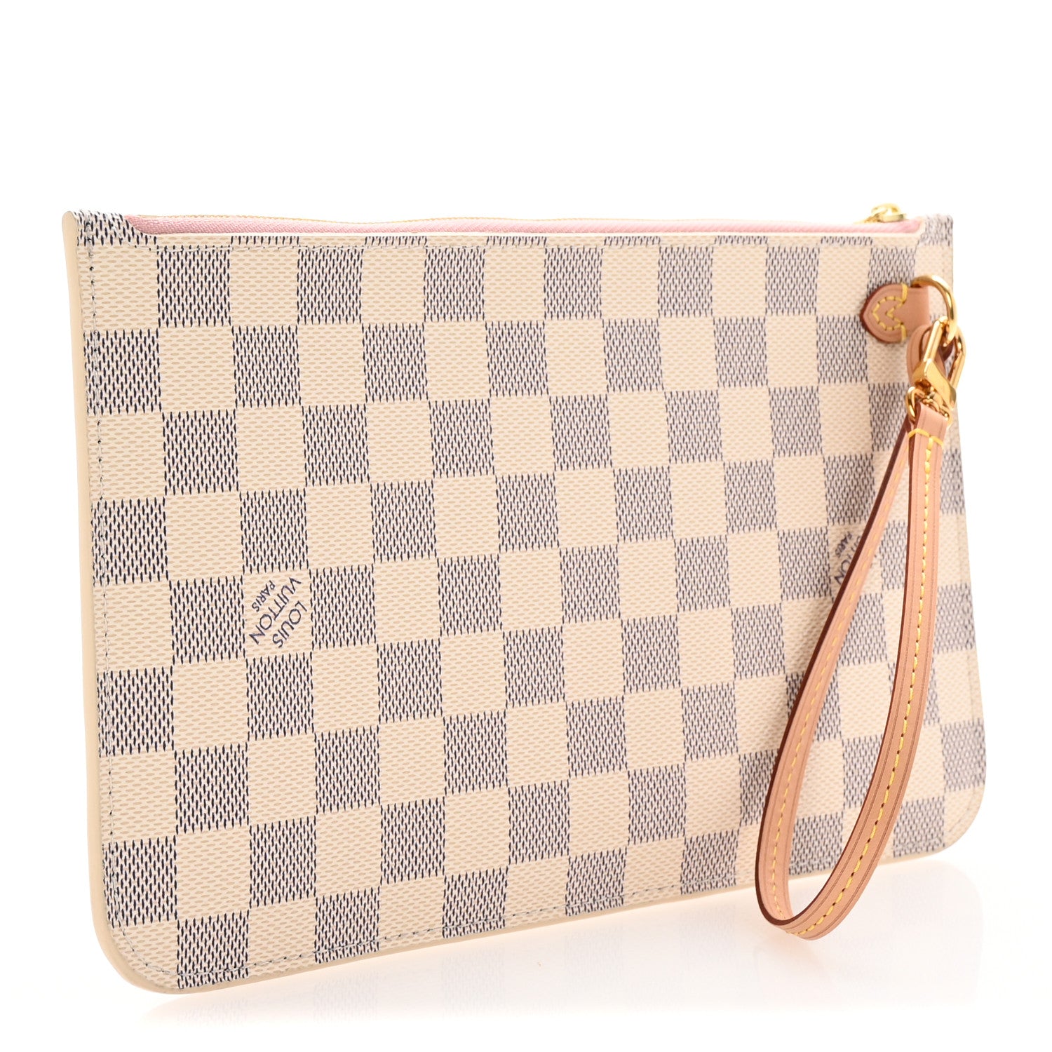 Louis Vuitton Damier Azur Neverfull MM GM Pochette Rose Ballerine 3 of 6
