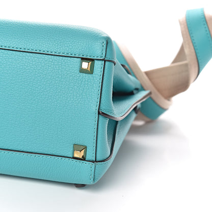 MCM Grained Calfskin Medium Milla Convertible Backpack Oasis Green 8 of 9