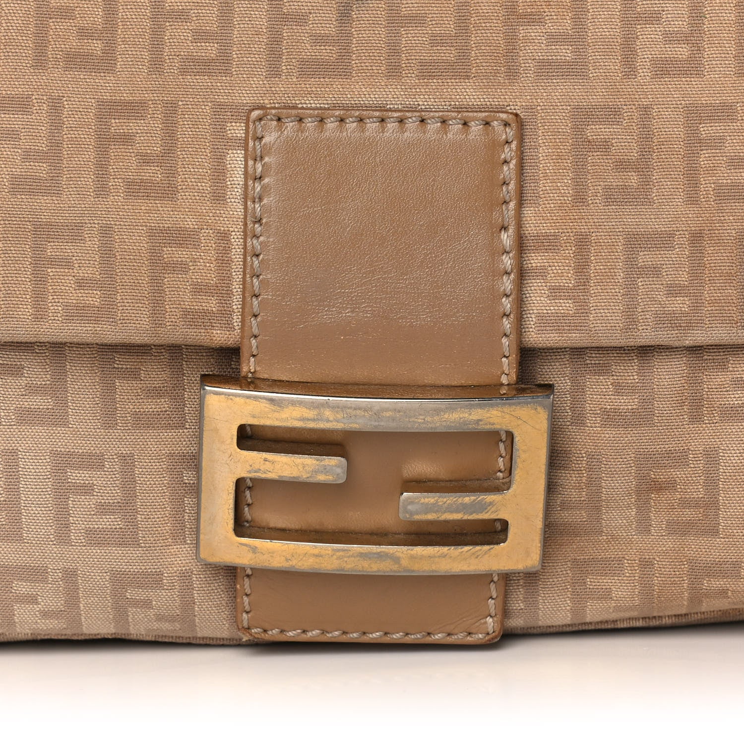 Fendi Zucchino Vitello Mama Baguette Beige Tortora 12 of 12
