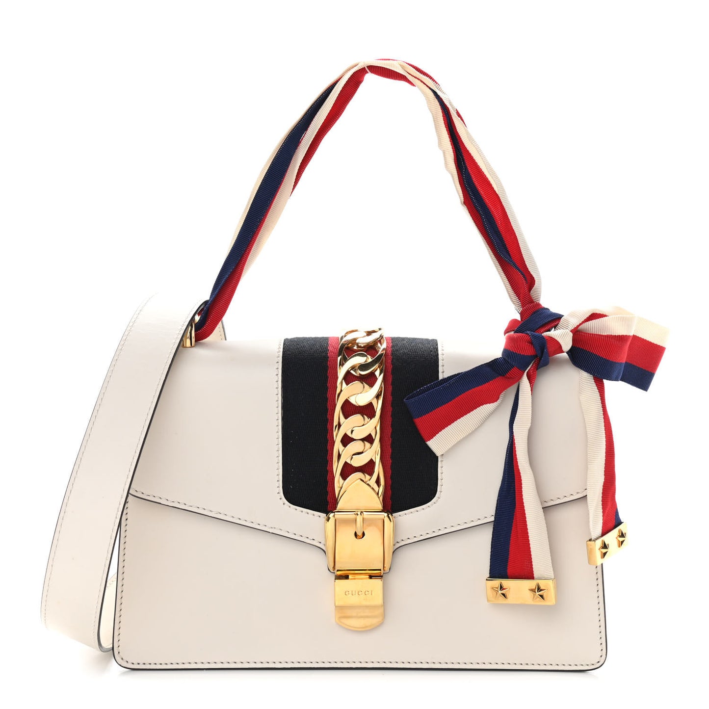 Calfskin Small Sylvie Shoulder Bag Off White