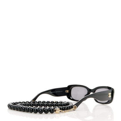 Chanel Acetate Rectangle Sunglasses 5488-A Black 4 of 8