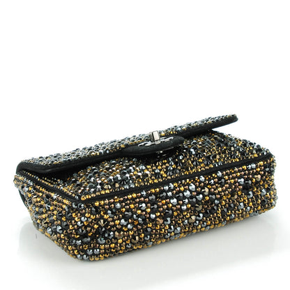 Chanel Strass Suede Mini Flap Black Gold 4 of 8