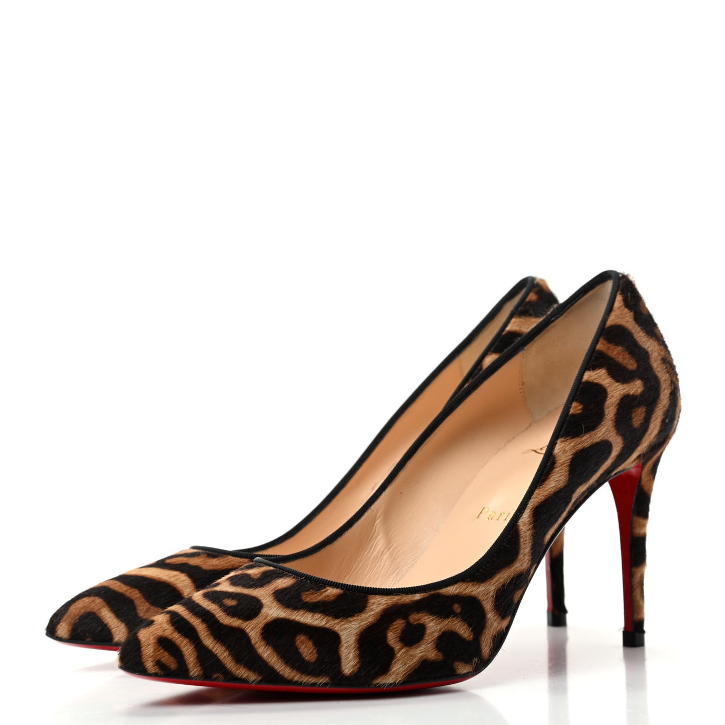 Pony Hair Jaguar Print Pigalle 85 Pumps 38 Brown